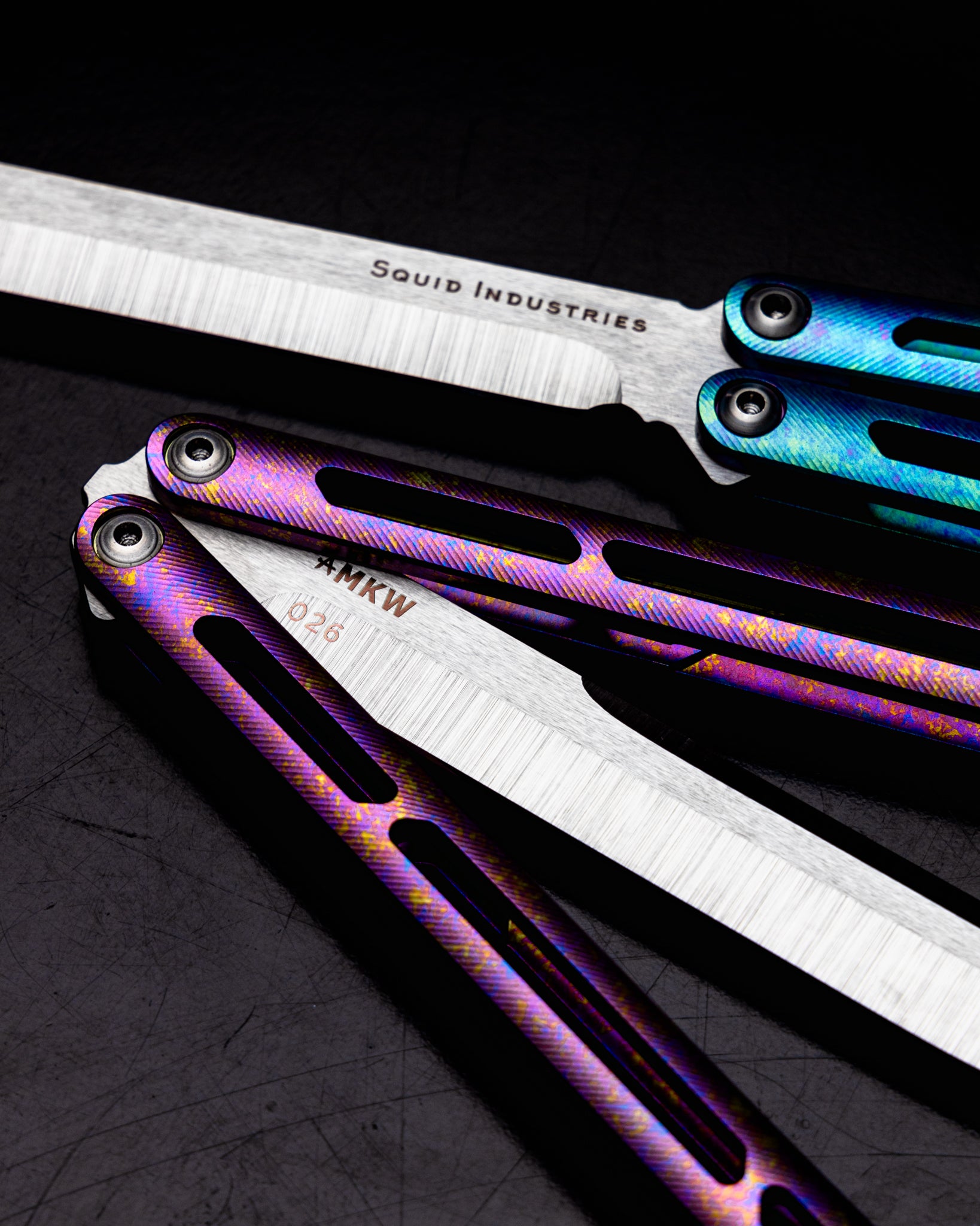 Anodized AMKW Tsunami Blue and Pink 
