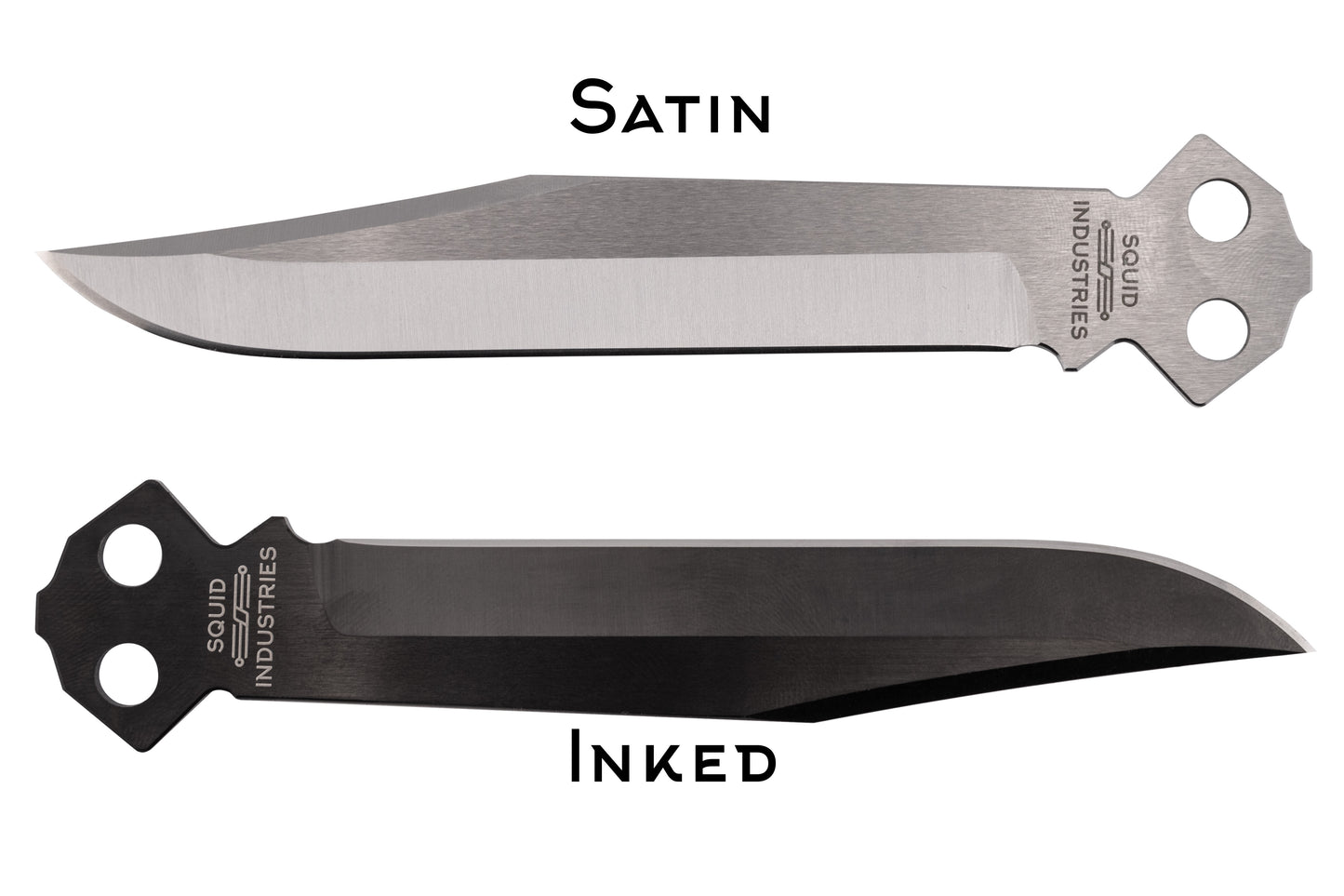 build your own krake raken live blade balisong blade type bowie in silver or black