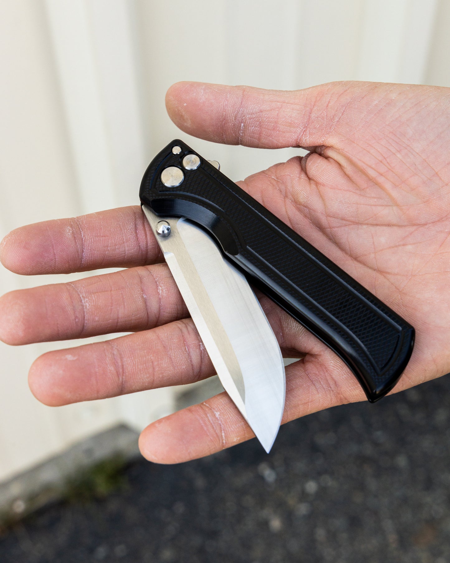 Black Surf Half Open On Hand Blurry Background