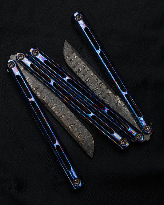 Full Dress Tsunami side by side semi open position on black cloth