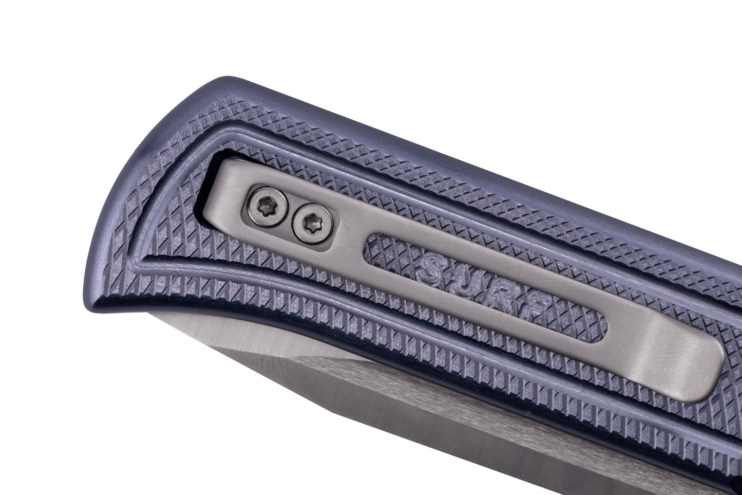 gunmetal surf close up on engraving