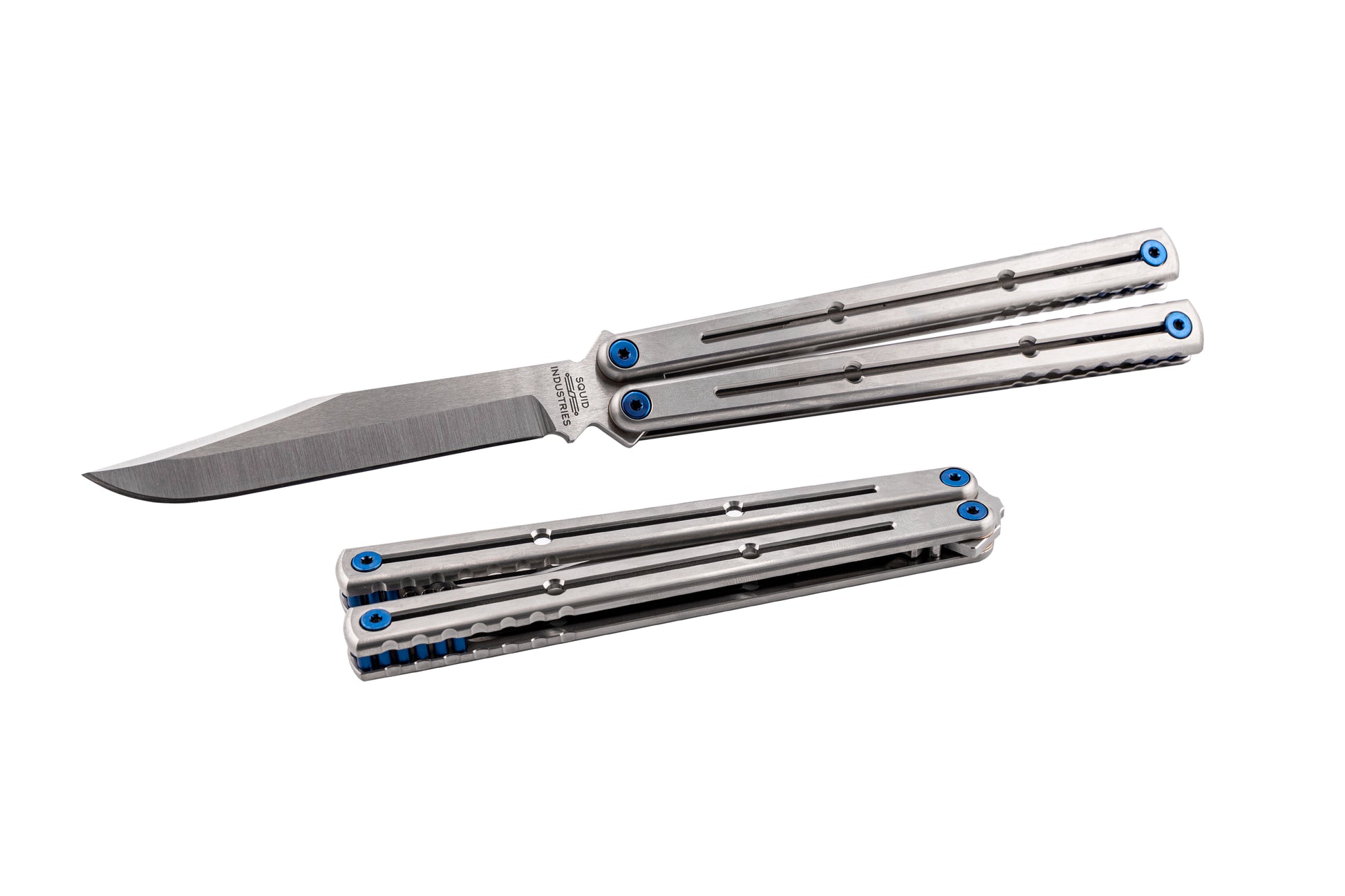 Titanium Krake Rraken Bowie | USA Made Balisong (Butterfly Knife ...