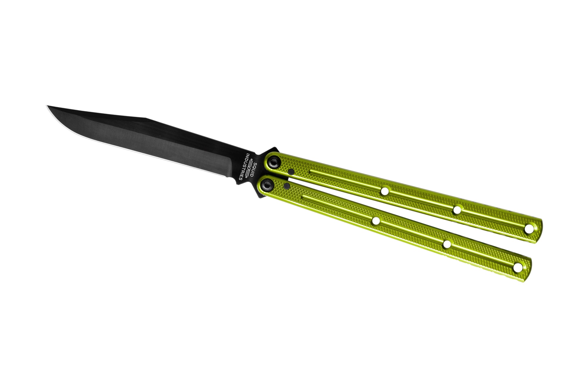 inked electric lime bowie in open position white background