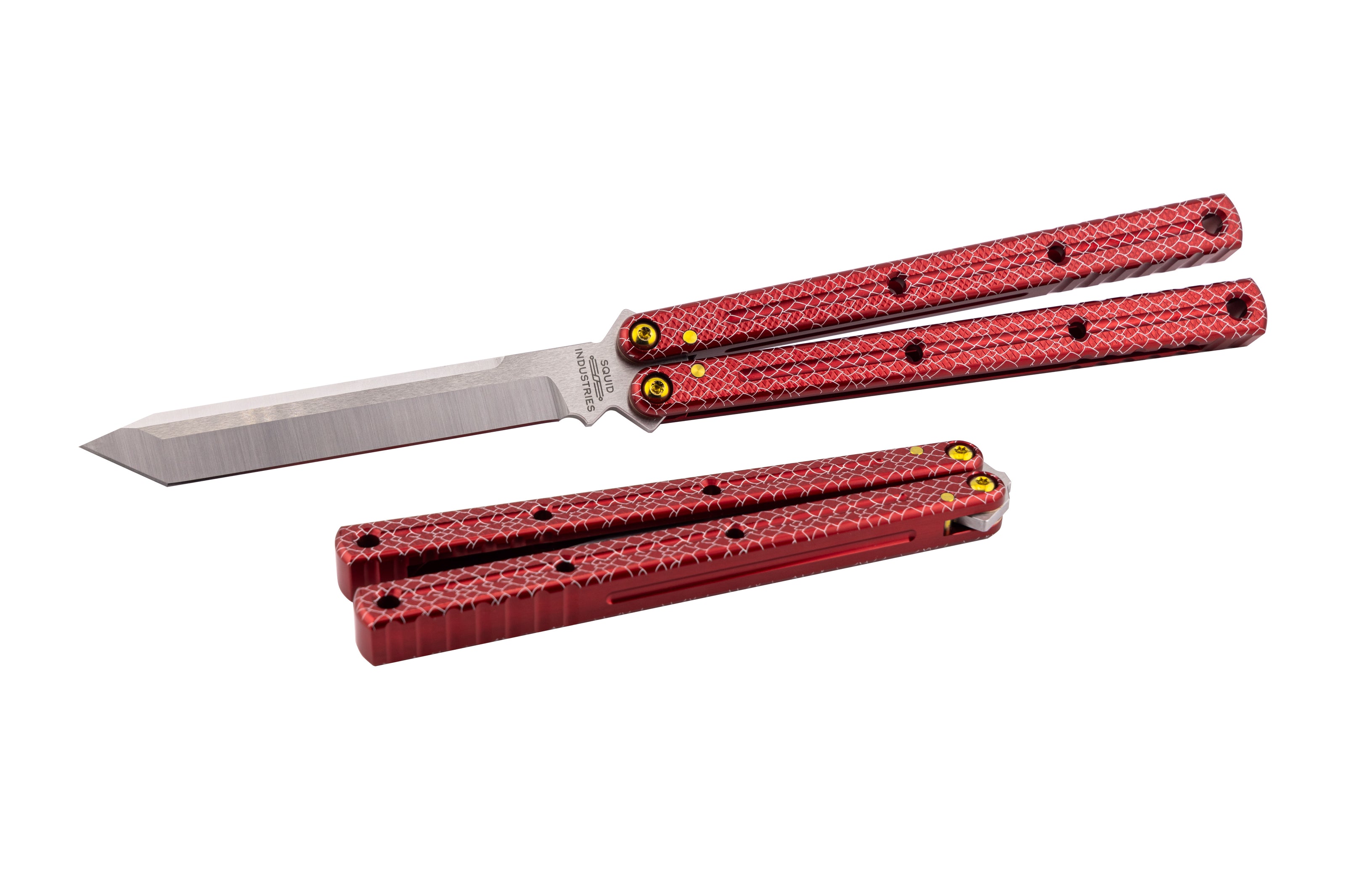 lunar new year krake raken tanto v3 live blade balisong butterfly knife open and closed