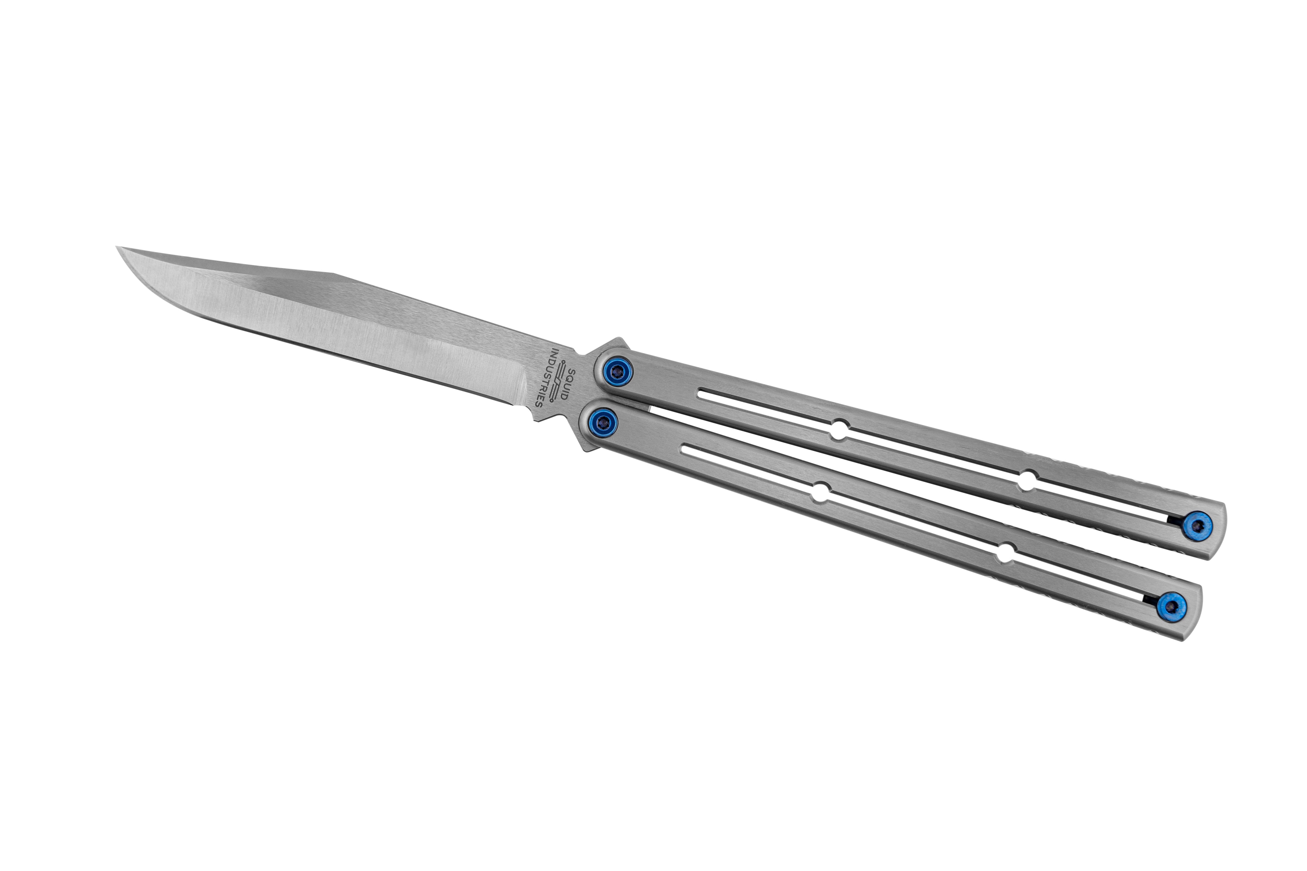 Titanium Krake Rraken Bowie | USA Made Balisong (Butterfly Knife ...