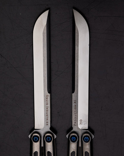 Satin Tsunami Blade Close Up Black Background