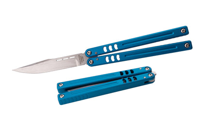 Teal Mako harpoon in open position on white background