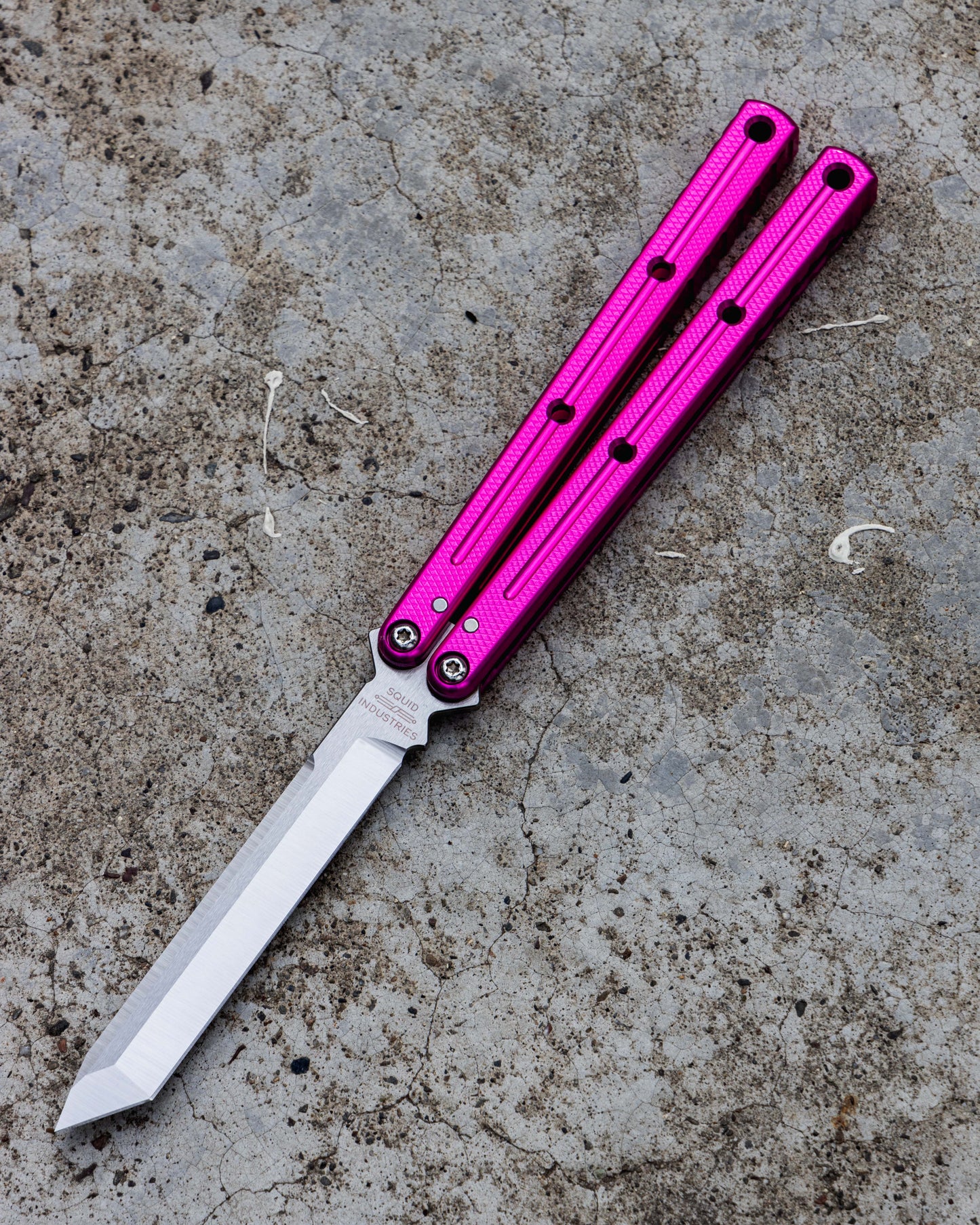 hit pink tanto krake raken opened on rocky background